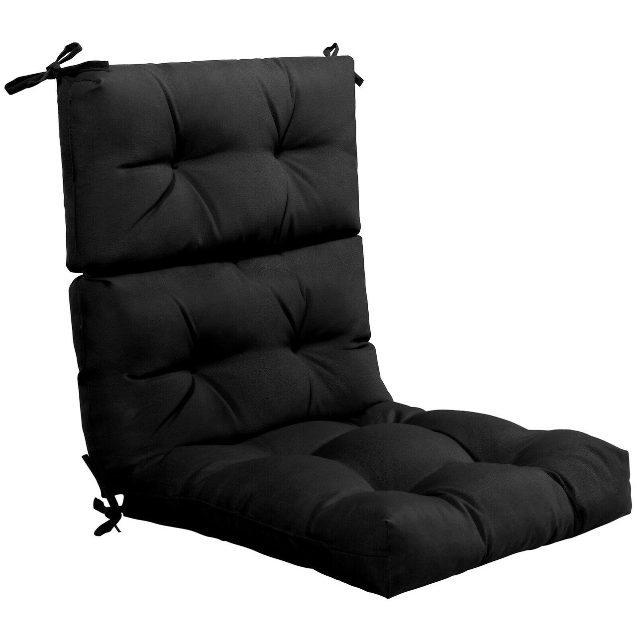 Tufted Outdoor Patio Chair Seating Pad with 4 Attached String Ties